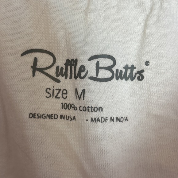 Ruffle‎ Butts Women's Medium Smocked Flutter Strap Dress Pink White Gingham Midi - Picture 5 of 8